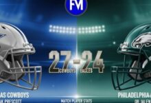 dallas cowboys vs philadelphia eagles match player stats