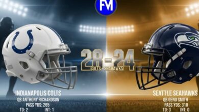 Colts vs Seahawks Match Player Stats