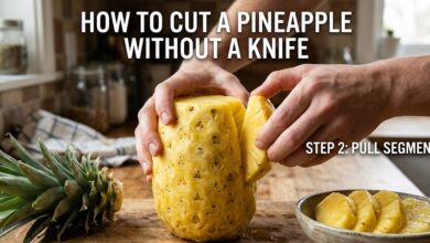 how to cut a pineapple without a knife